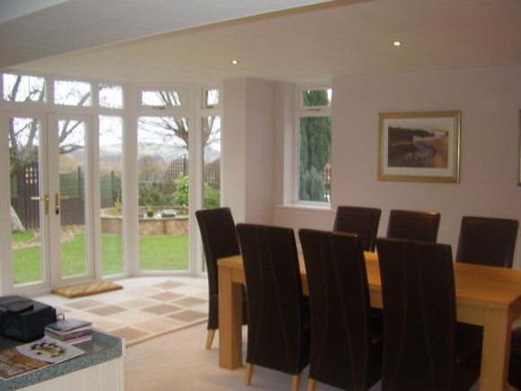 Downstairs dining room in extension